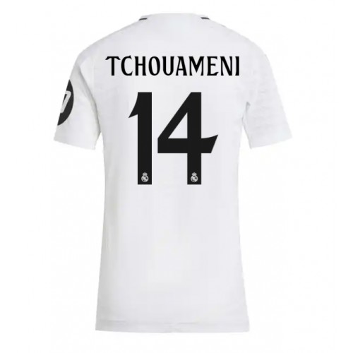 Fotballdrakt Dame Real Madrid Aurelien Tchouameni #14 Hjemmedrakt 2024-25 Kortermet